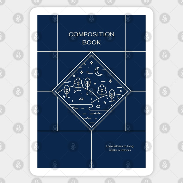 Aesthetic Composition Book Sticker by little-axii